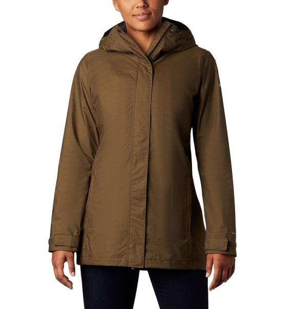 Columbia Splash A Lot Rain Jacket Olive Green For Women's NZ35279 New Zealand